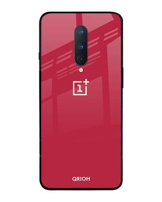 Shop Qrioh OnePlus 8 Solo Maroon Glass Case-Front