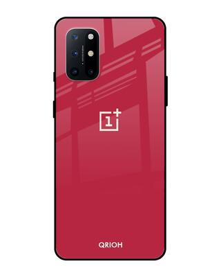 Shop Qrioh Solo Maroon Glass case for OnePlus 8T-Front