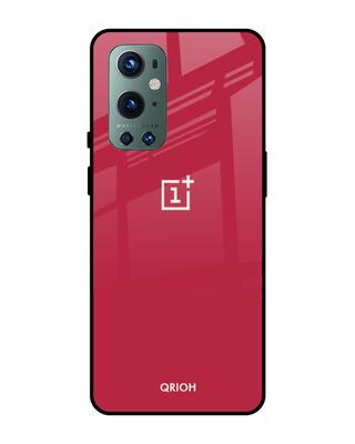 Shop Qrioh OnePlus 9 Pro Solo Maroon Glass Case-Front