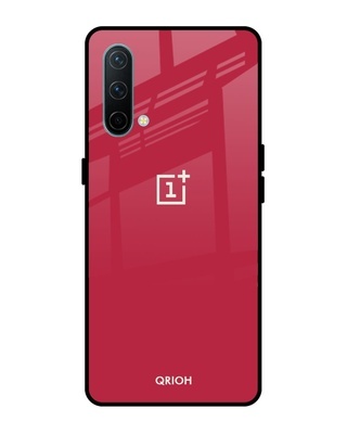 Shop Qrioh Solo Maroon Glass case for OnePlus Nord CE-Front