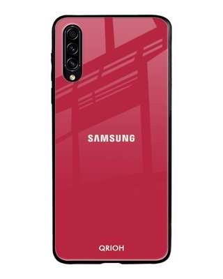 Shop Qrioh Solo Maroon Glass case for Samsung Galaxy A30s-Front