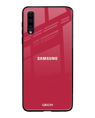 Shop Qrioh Solo Maroon Glass case for Samsung Galaxy A50-Front