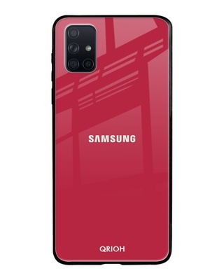 Shop Qrioh Solo Maroon Glass case for Samsung Galaxy A71-Front
