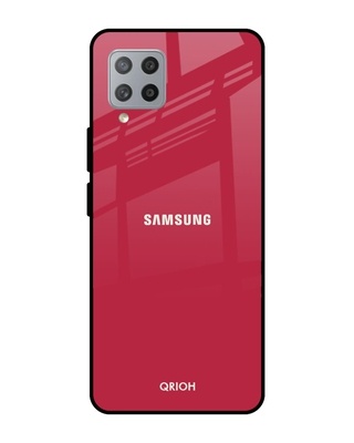 Shop Qrioh Solo Maroon Glass case for Samsung Galaxy M42-Front