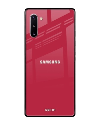 Shop Qrioh Solo Maroon Glass case for Samsung Galaxy Note 10-Front