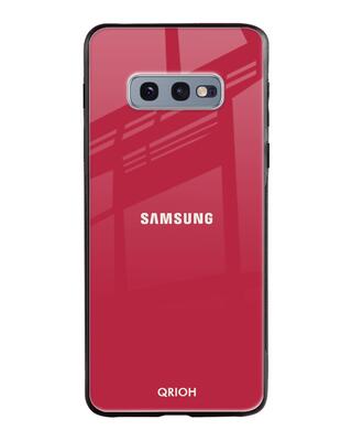 Shop Qrioh Solo Maroon Glass case for Samsung Galaxy S10E-Front