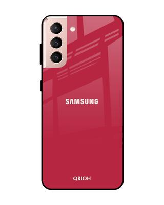 Shop Qrioh Solo Maroon Glass case for Samsung Galaxy S21 Plus-Front