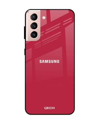 Shop Qrioh Samsung Galaxy S21 Solo Maroon Glass Case-Front