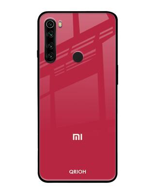Shop Qrioh Xiaomi Redmi Note 8 Solo Maroon Glass case-Front