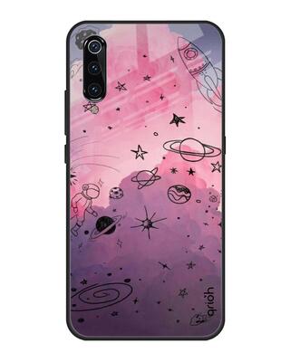 Shop Qrioh Xiaomi Mi A3 Space Doodles Glass Case-Front
