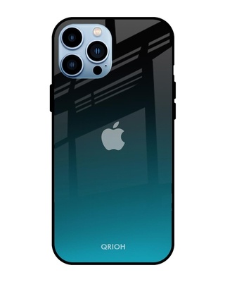 Shop Qrioh Ultramarine Glass Case for iPhone 13 Pro Max-Front