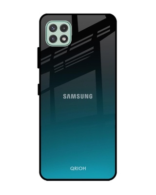 Shop Qrioh Ultramarine Glass Case for Samsung Galaxy A22 5G-Front