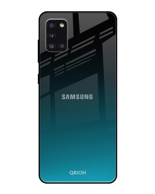 Shop Qrioh Ultramarine Glass Case for Samsung Galaxy A31-Front