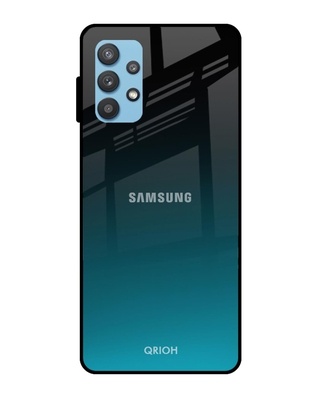Shop Qrioh Ultramarine Glass Case for Samsung Galaxy A32-Front