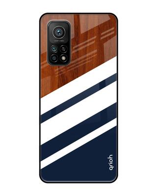 Shop Qrioh Bold Stripes Glass Case for Xiaomi Mi 10T-Front