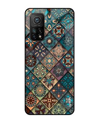 Shop Qrioh Retro Art Glass Case for Xiaomi Mi 10T Pro-Front