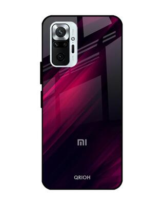 Shop Qrioh Razor Black Glass Case for Xiaomi Redmi Note 10 Pro Max-Front