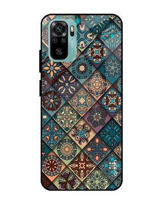 Shop Qrioh Retro Art Glass Case for Xiaomi Redmi Note 10S-Front