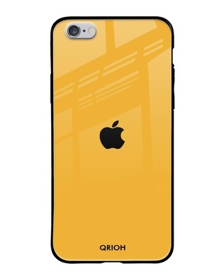 Shop Fluorescent Yellow Printed Premium Glass Case for Apple iPhone 6S (Shock Proof, Scratch Resistant)-Front