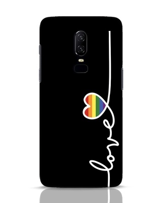 Shop Rainbow Love OnePlus 6 Mobile Cover-Front