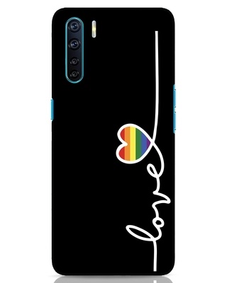 Shop Rainbow Love Oppo F15 Mobile Covers-Front