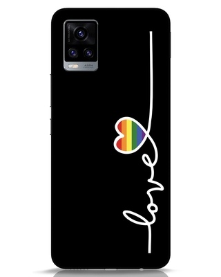 Shop Rainbow Love Vivo V20 Mobile Covers-Front