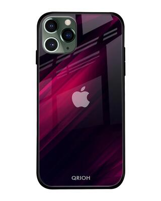 Shop Qrioh iPhone 11 Pro Max Razor Black Glass Case-Front