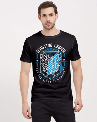 Shop Scouting Legion Glow In The Dark Half Sleeves T-shirt-Front