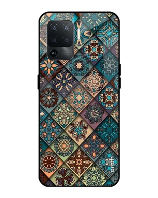 Shop Retro Art Printed Premium Glass Cover for Oppo F19 Pro (Shock Proof, Lightweight)-Front