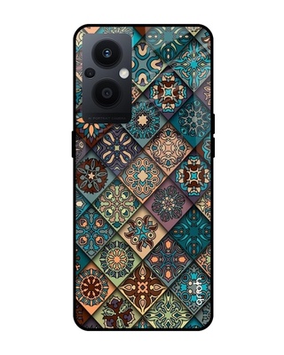 Shop Retro Art Printed Premium Glass Cover for OPPO F21 Pro 5G (Shockproof, Light Weight)-Front