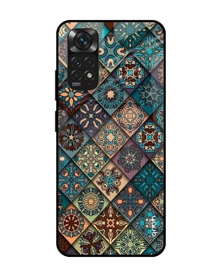 Shop Retro Art Printed Premium Glass Cover for Redmi Note 11 (Shock Proof, Lightweight)-Front