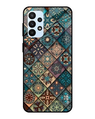 Shop Retro Art Printed Premium Glass Cover for Samsung Galaxy A23 (Shockproof, Light Weight)-Front