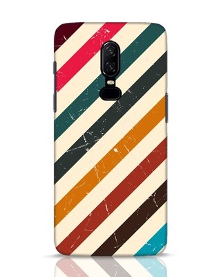 Shop Retro Stripes OnePlus 6 Mobile Cover-Front