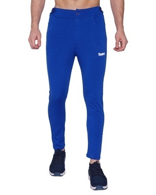 Shop Shvitz Men's Blue Slim Fit Track Pant-Front