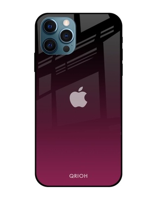 Shop Silicon Glass Cover For iPhone 12 Pro Max (Light Weight, Impact Resistant)-Front