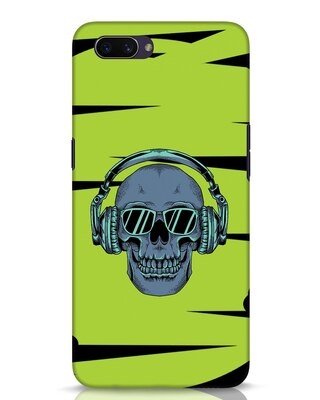 Shop Skull Headphone Neon Oppo A3S Mobile Cover-Front