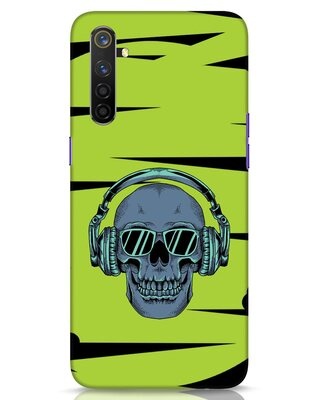 Shop Skull Headphone Neon Realme 6 Pro Mobile Cover-Front