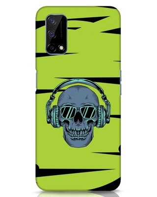 Shop Skull Headphone Neon Realme Narzo 30 Pro Mobile Covers-Front