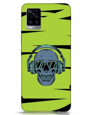 Shop Skull Headphone Neon Vivo V20 Mobile Covers-Front