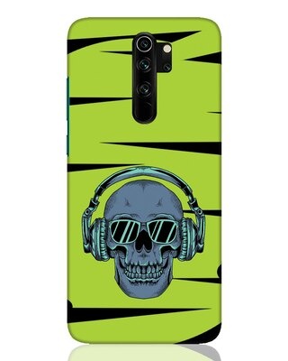 Shop Skull Headphone Neon Designer Hard Cover for Xiaomi Redmi Note 8 Pro-Front