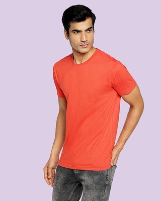 Shop Smoke Red Half Sleeve T-Shirt-Front