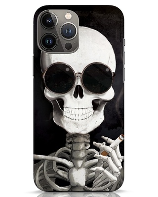 Shop Smoking Skull Designer Hard Cover for iPhone 13 Pro Max-Front