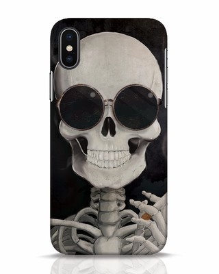 Shop Smoking Skull iPhone X Mobile Cover-Front