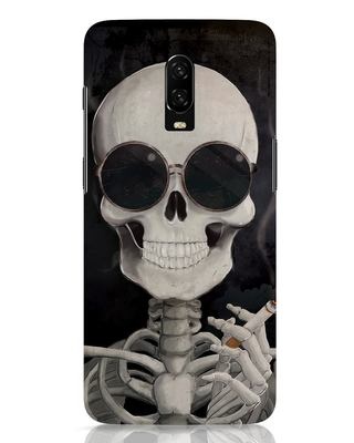 Shop Smoking Skull OnePlus 6T Mobile Cover-Front