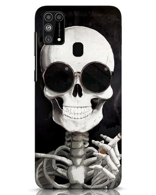 Shop Smoking Skull Samsung Galaxy M31 Mobile Cover-Front