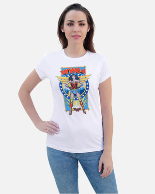 Shop Women's WW84 Standing Diana T-Shirt White-Front