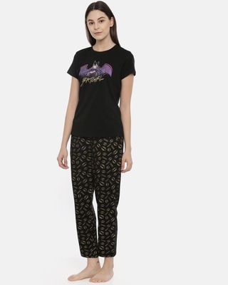 Shop Snarky Gal Bat Girl Pajama Set-Front