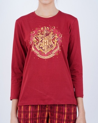 Shop Snarky Gal Harry Potter - Hogwarts Christmas Pajama Set-Front