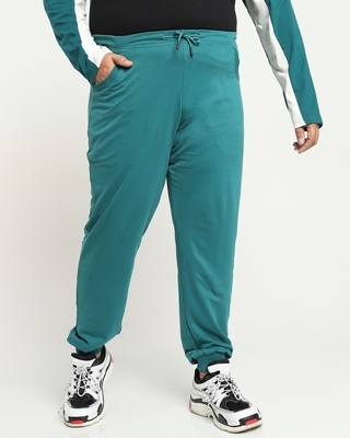 Shop Snazzy Green Plus Size Basic Joggers-Front