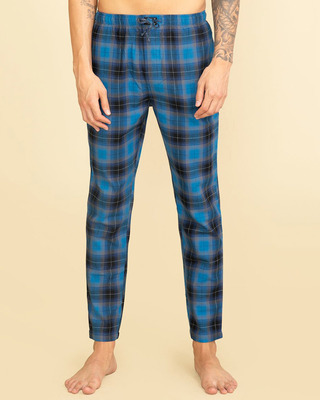 Shop Snitch Laze Cerulean Blue Pyjama-Front